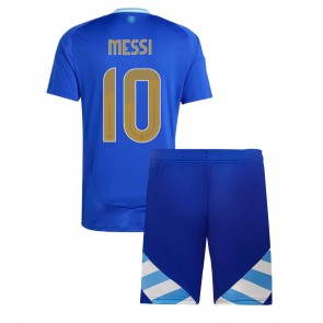 Argentina Lionel Messi #10 Gostujuci Dres za Dječji Copa America 2024 Kratak Rukavima (+ kratke hlače)